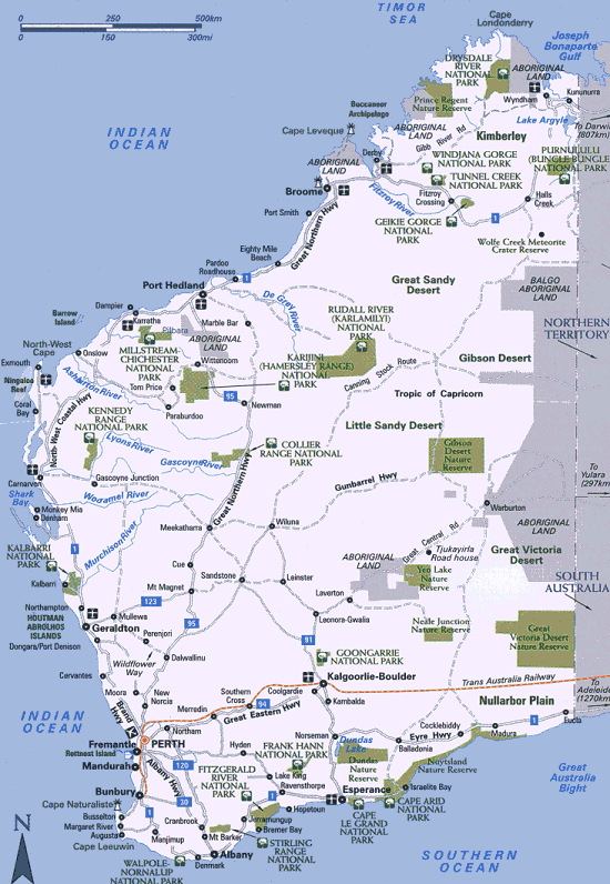 Map of Western Australia